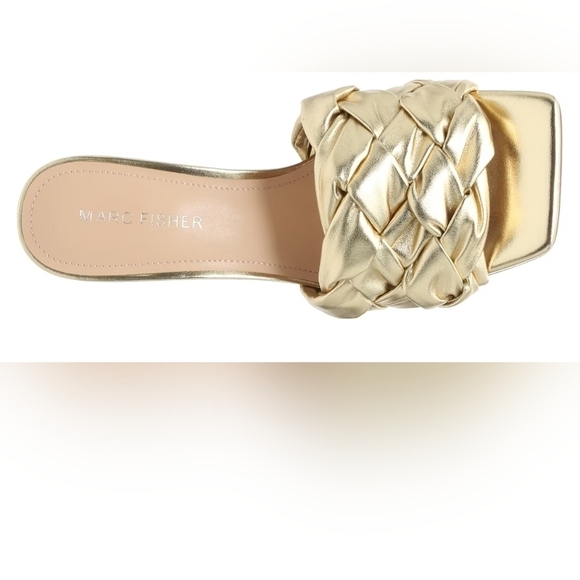 Marc Fisher Y2K Brizo Sandal GOLD EUC - Picture 2 of 11